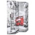 Biombo divisor plegable 160x170 cm bus Londres blanco y