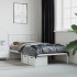 Estructura cama sin colchón con cabecero metal blanco