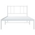 Estructura cama sin colchón con cabecero metal blanco