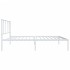Estructura cama sin colchón con cabecero metal blanco