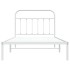 Estructura cama sin colchón con cabecero metal blanco