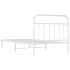 Estructura cama sin colchón con cabecero metal blanco