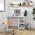 Escritorio para ordenador de MDF y metal blanco 105x55x72