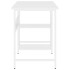 Escritorio para ordenador de MDF y metal blanco 105x55x72