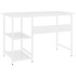 Escritorio para ordenador de MDF y metal blanco 105x55x72