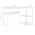 Escritorio para ordenador de MDF y metal blanco 105x55x72