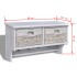 Estante de pared de madera de Paulownia blanco 60x23,5x33