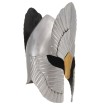 Réplica de casco de caballero medieval fantasía LARP acero plateado