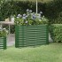 Jardinera arriate acero recubrimiento polvo verde 114x40x68