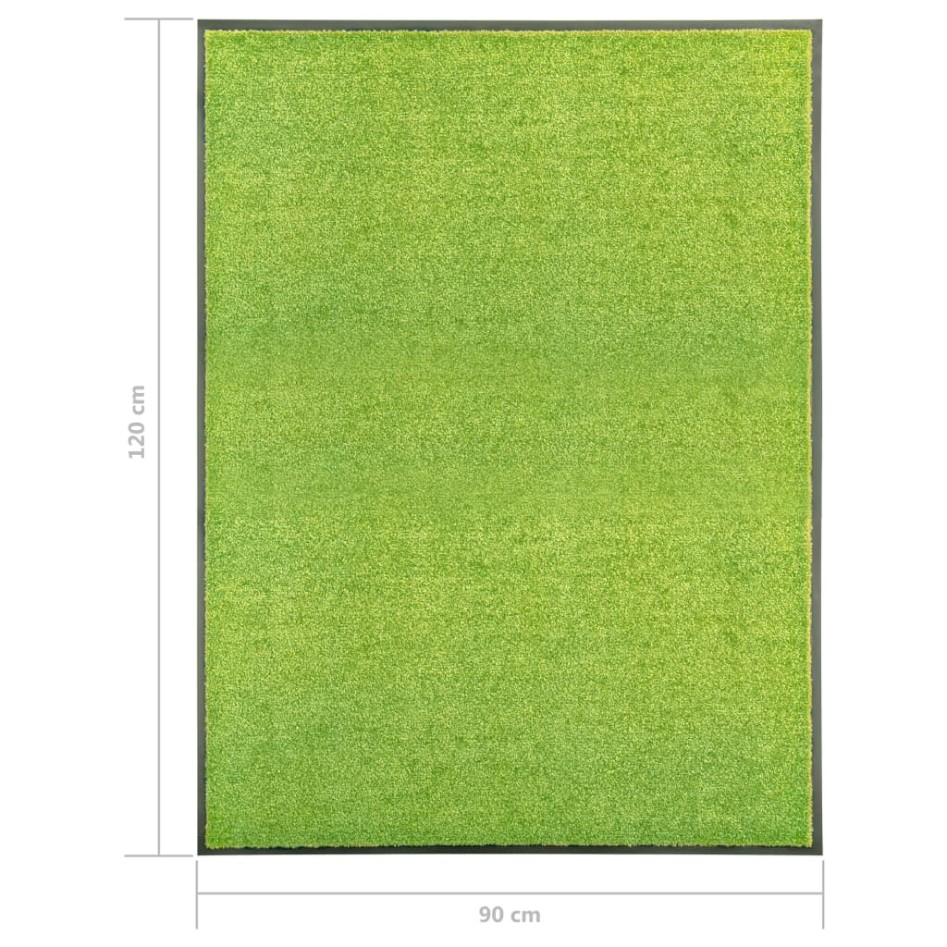 Felpudo lavable verde 90x120