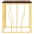 Mesa de centro acero inoxidable madera maciza reciclada