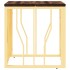 Mesa de centro acero inoxidable madera maciza reciclada