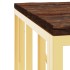 Mesa de centro acero inoxidable madera maciza reciclada