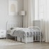 Estructura cama sin colchón con estribo metal blanco 75x190