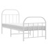 Estructura cama sin colchón con estribo metal blanco 75x190