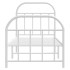 Estructura cama sin colchón con estribo metal blanco 75x190