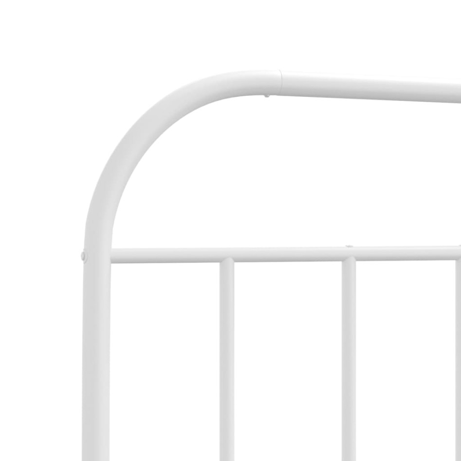 Estructura cama sin colchón con estribo metal blanco 75x190