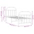 Estructura cama sin colchón con estribo metal blanco 75x190