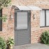 Marquesina de puerta policarbonato gris 150x75