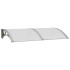 Marquesina de puerta policarbonato gris 150x75