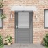Marquesina de puerta policarbonato gris 150x75