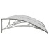 Marquesina de puerta policarbonato gris 150x75