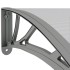Marquesina de puerta policarbonato gris 150x75