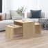 Mesa de centro madera contrachapada color roble 100x48x40