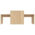 Mesa de centro madera contrachapada color roble 100x48x40