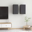 Muebles para TV 2 uds madera contrachapada gris 30,5x30x60 cm