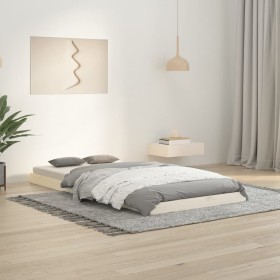 Estructura cama individual madera maciza pino blanco 90x190