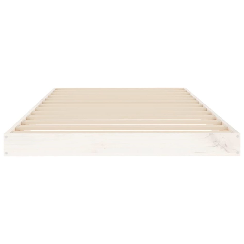 Estructura cama individual madera maciza pino blanco 90x190