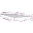 Estructura cama individual madera maciza pino blanco 90x190