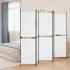 Biombo divisor de 5 paneles de tela blanco 250x180