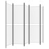 Biombo divisor de 5 paneles de tela blanco 250x180