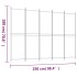 Biombo divisor de 5 paneles de tela blanco 250x180
