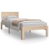 Estructura de cama individual sin colchón 75x190