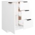 Aparador de madera contrachapada blanco 60x30x70