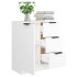 Aparador de madera contrachapada blanco 60x30x70