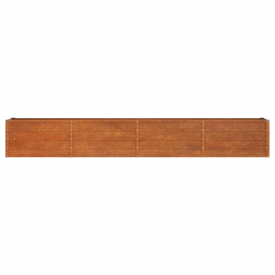 Arriate oxidado de acero corten 320x40x45