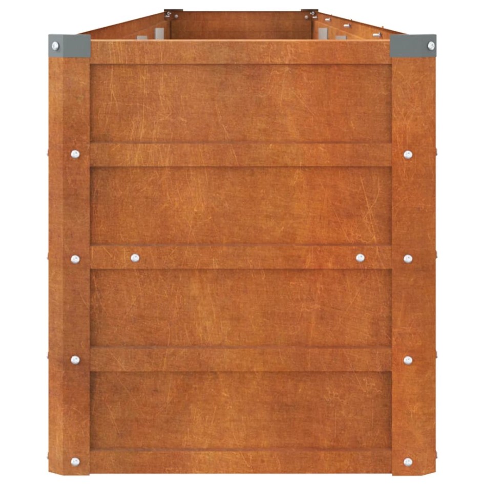 Arriate oxidado de acero corten 320x40x45