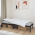 Estructura de cama sin colchón metal negro 90x190
