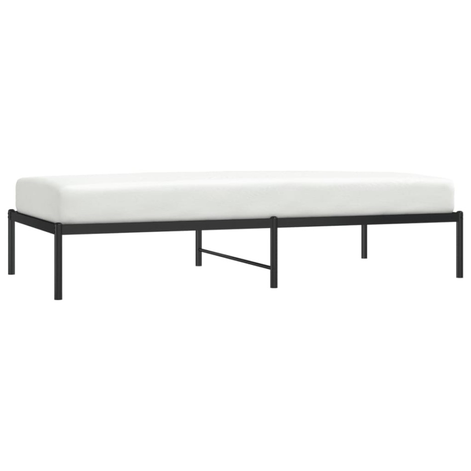 Estructura de cama sin colchón metal negro 90x190