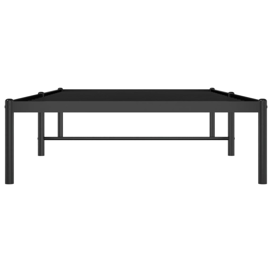 Estructura de cama sin colchón metal negro 90x190