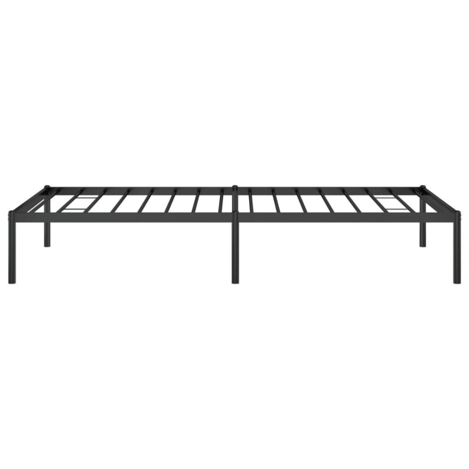 Estructura de cama sin colchón metal negro 90x190