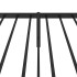 Estructura cama sin colchón con cabecero metal negro 100x200