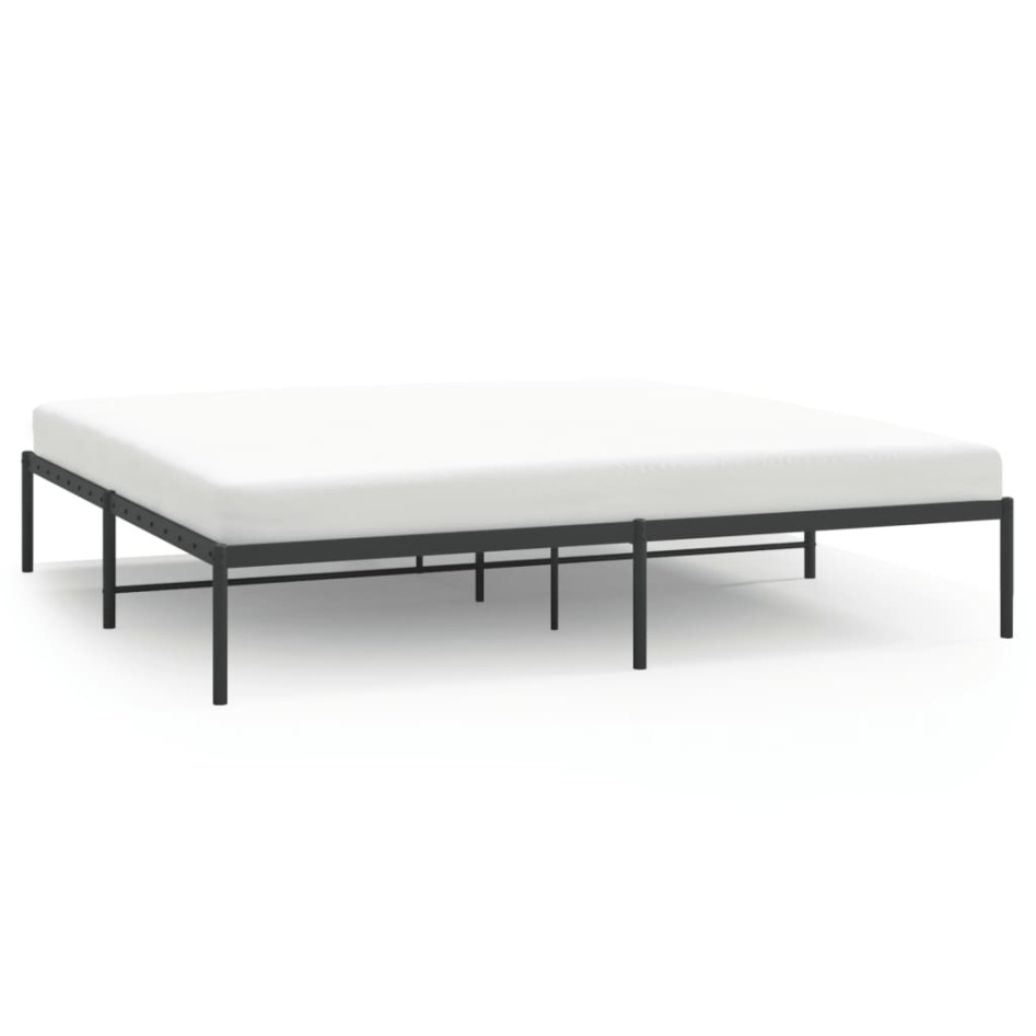 Estructura de cama de metal negro 180x200