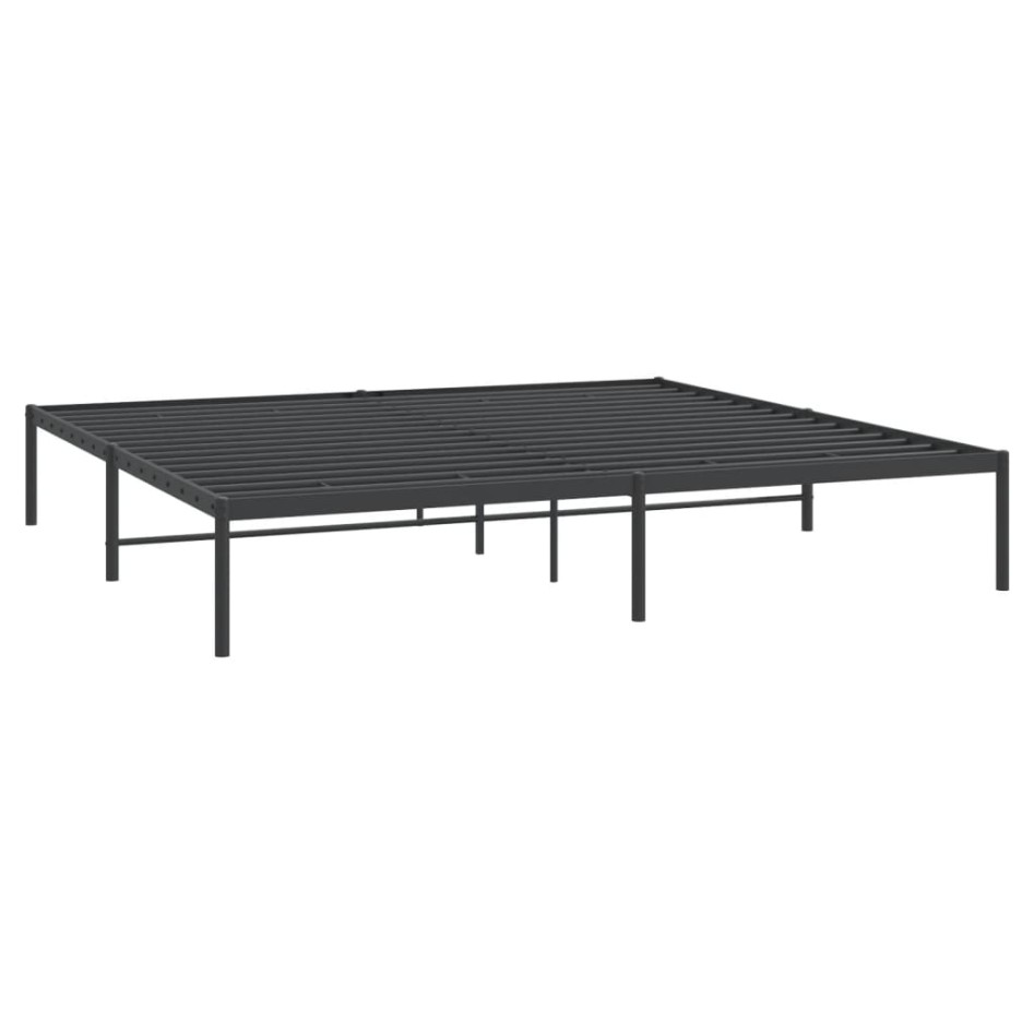 Estructura de cama de metal negro 180x200