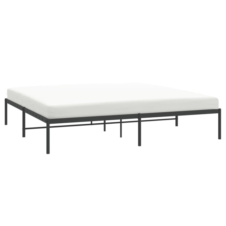 Estructura de cama de metal negro 180x200