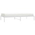 Estructura de cama sin colchón metal blanco 100x200